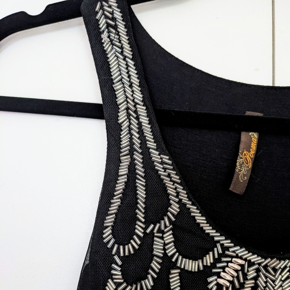Poema S Silver Beaded Dress - Picture 5 of 10